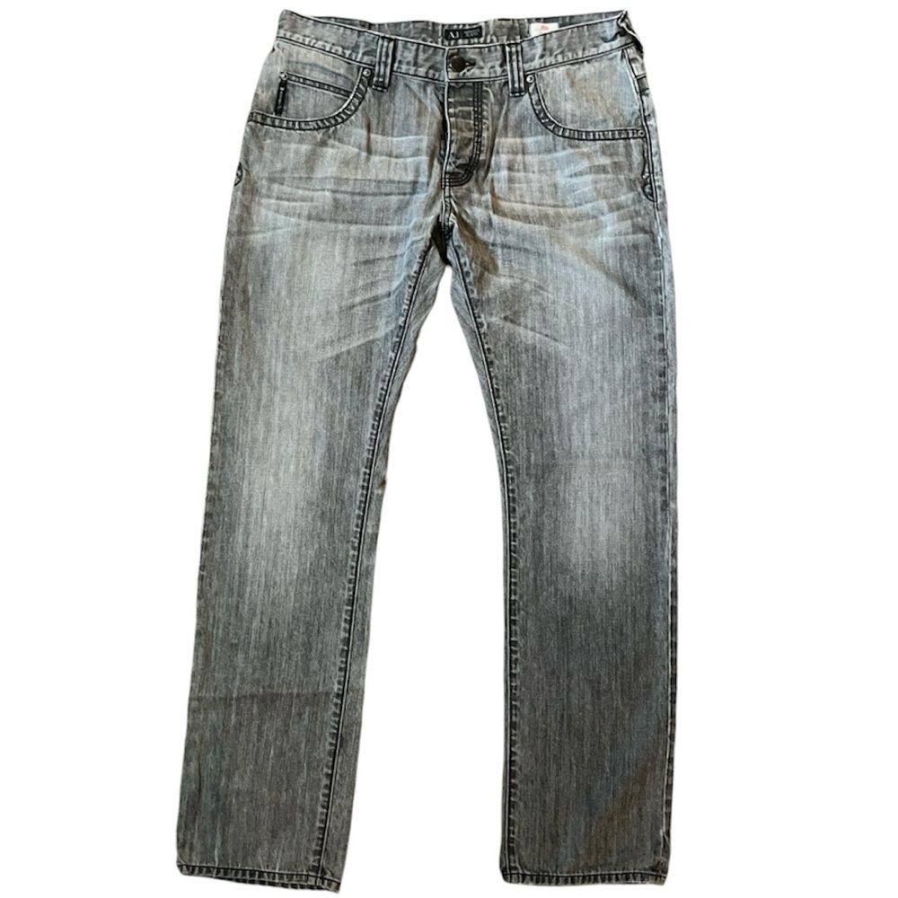 Giorgio Armani Jeans Mens Size 33 J08 Slim Fit Straight Denim Button Fly Preppy
